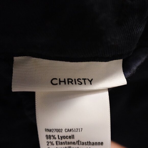 Paige Christy High Rise Crop Pants Women’s 30 Navy Lyocell Stretch - Picture 12 of 14